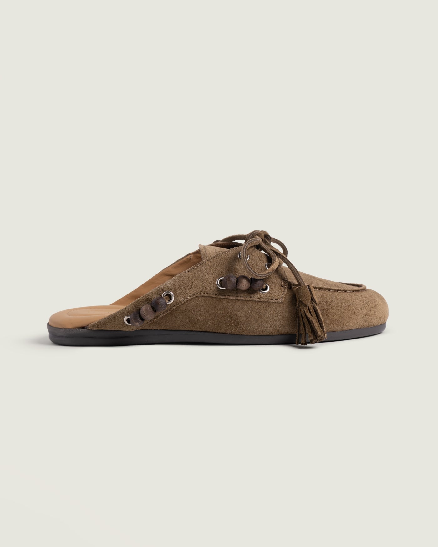 Boat Loafer Mule Beads | Tabacco
