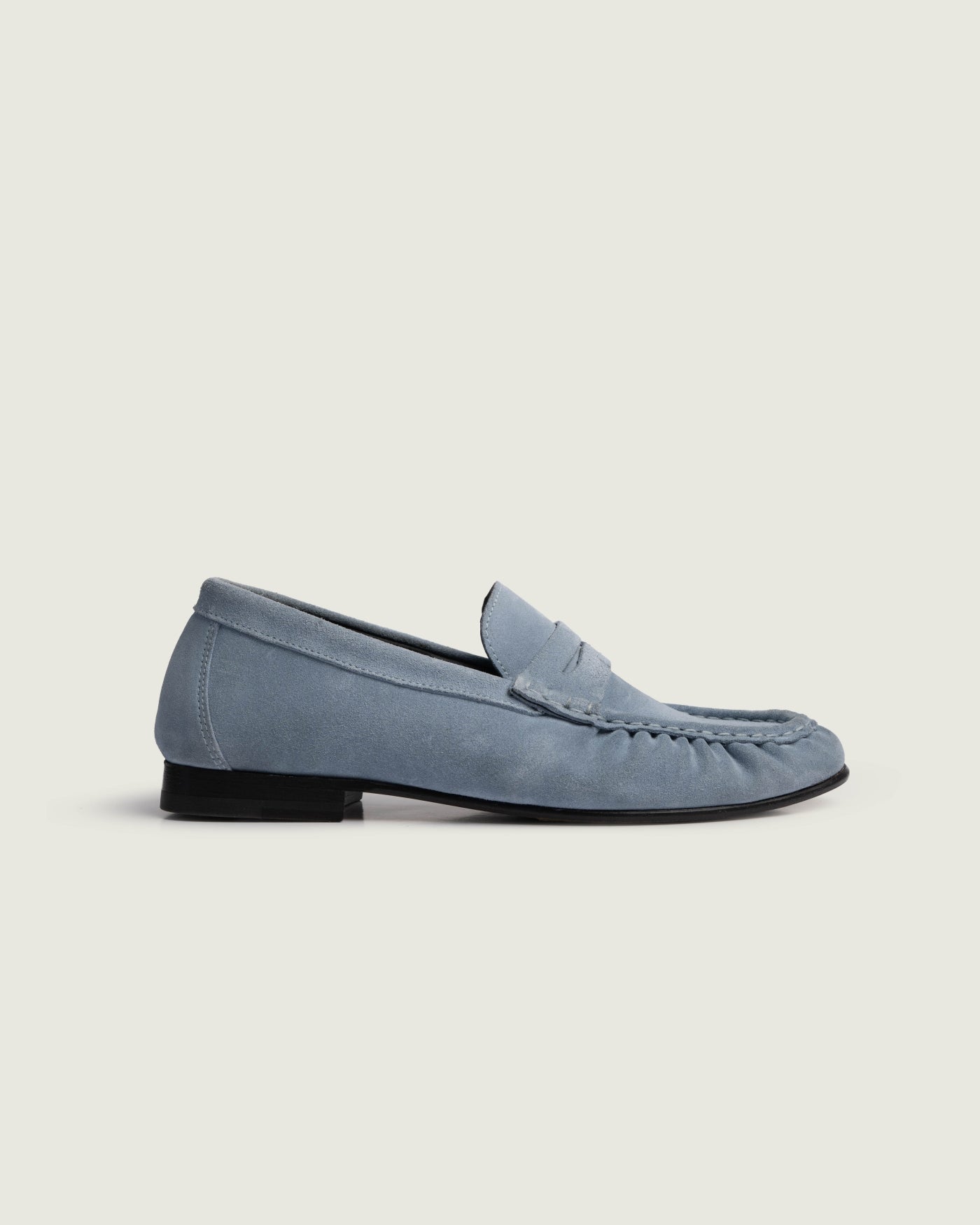 Penny Loafer Wrinkle - Suede | Blue lagoon
