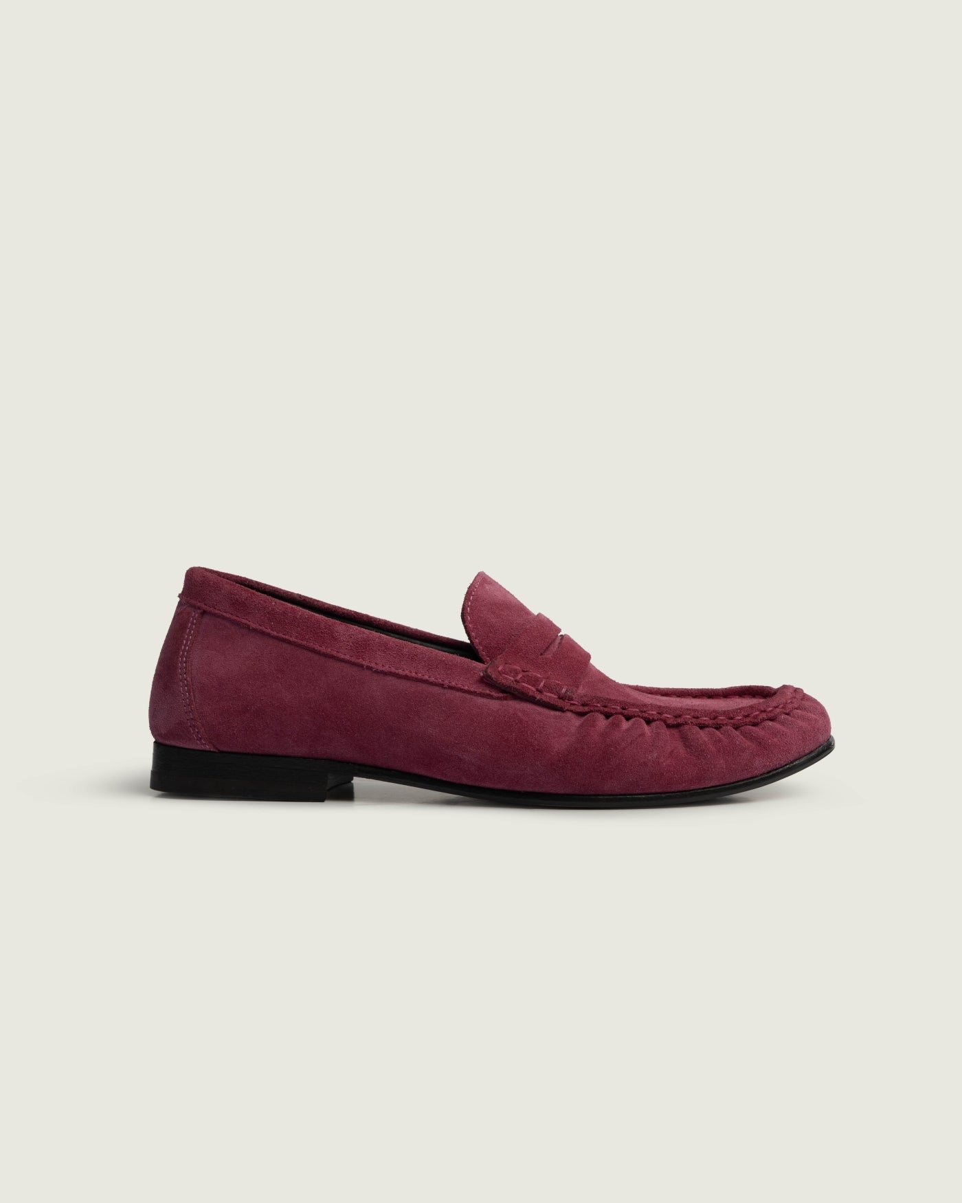 Penny Loafer Wrinkle - Suede | Fuchsia