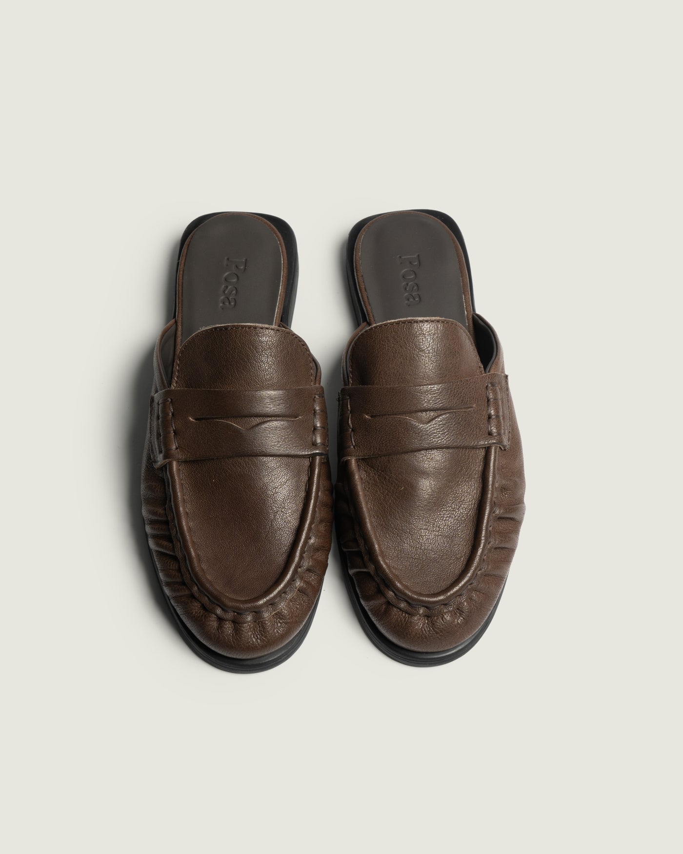 Penny Mule - Leather | Saddle brown