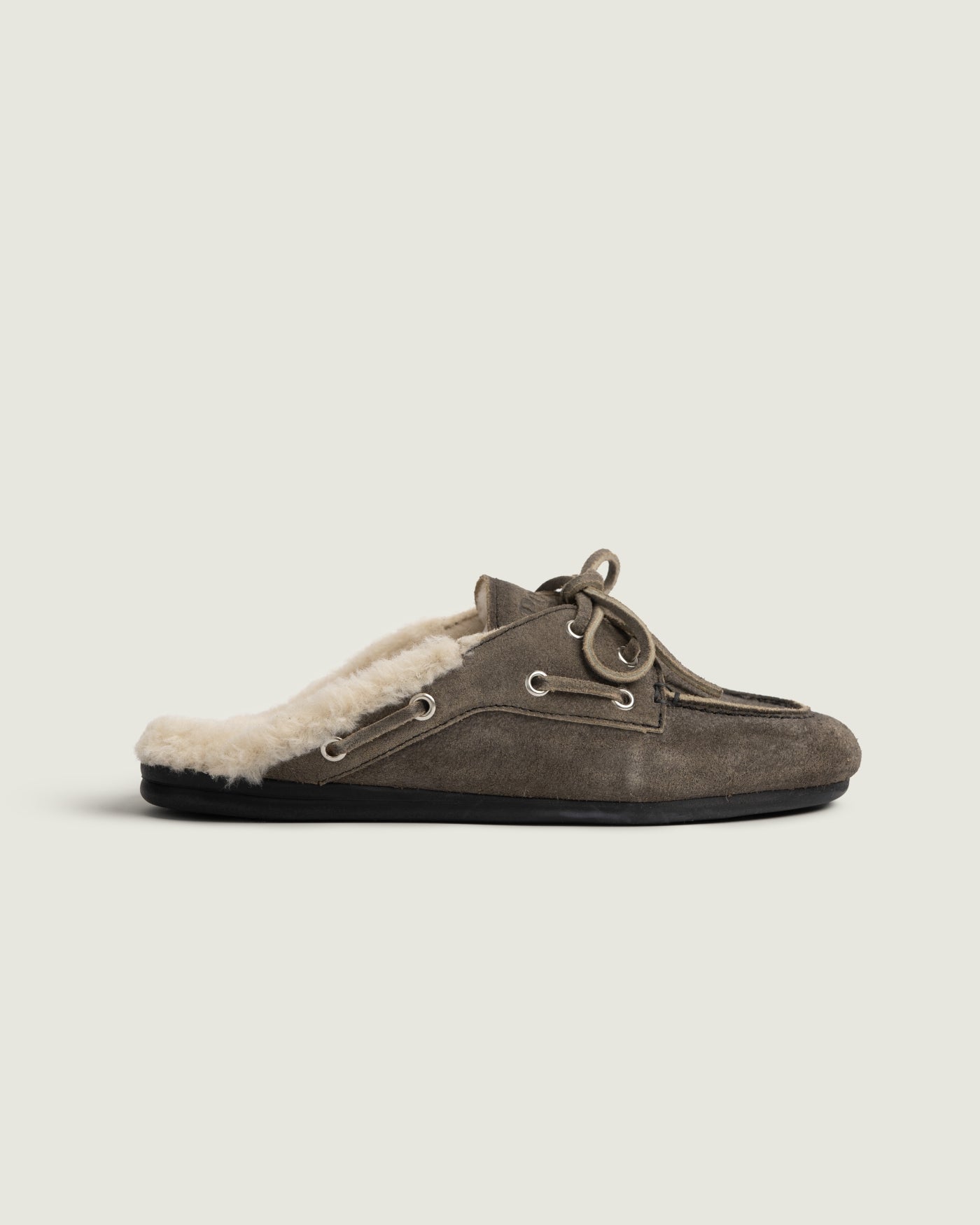 Boat Loafer Mule Fur Brushed - Suede | Daytona grey