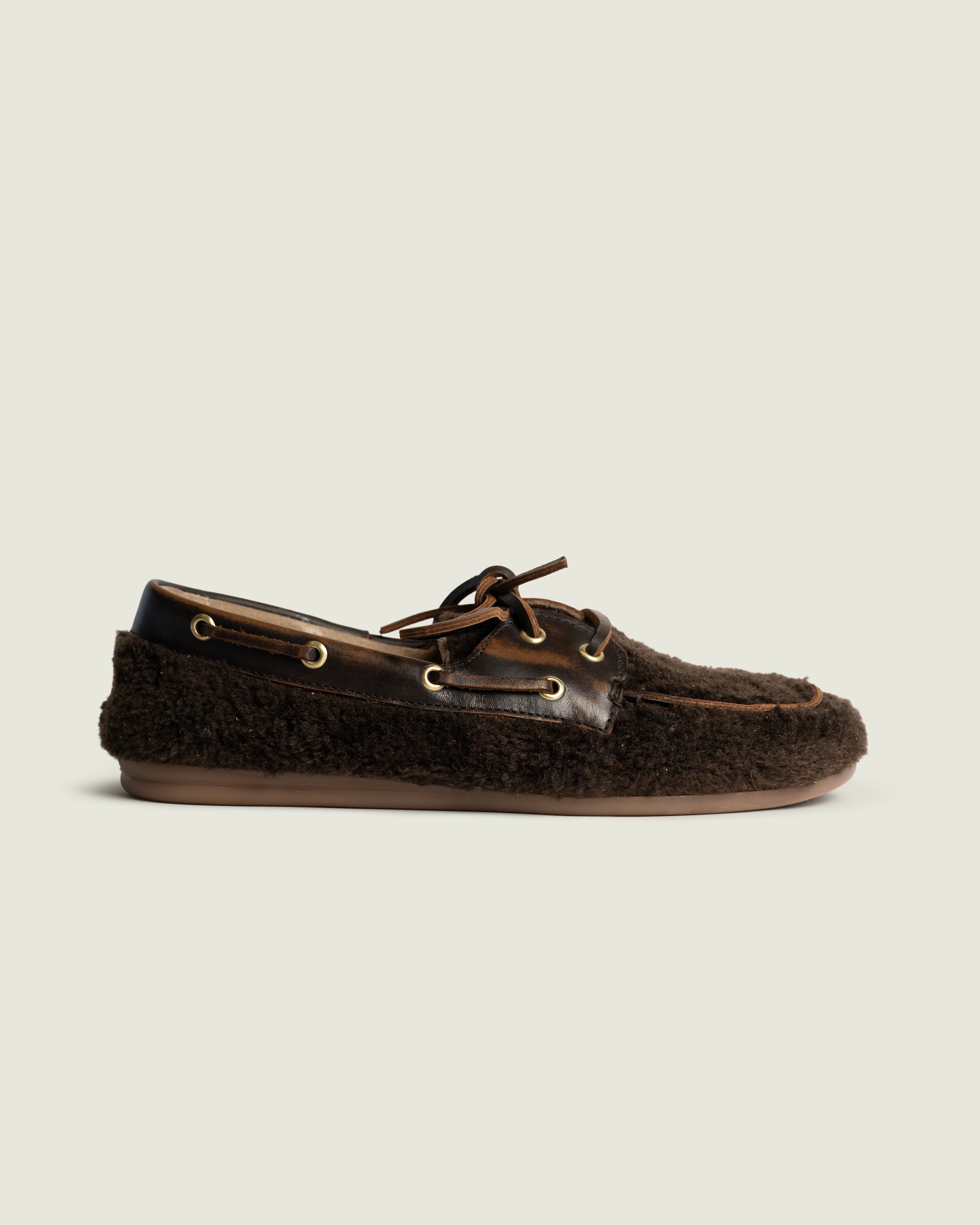Boat Loafer - Alpina Leather | Coffee/ Dark brown