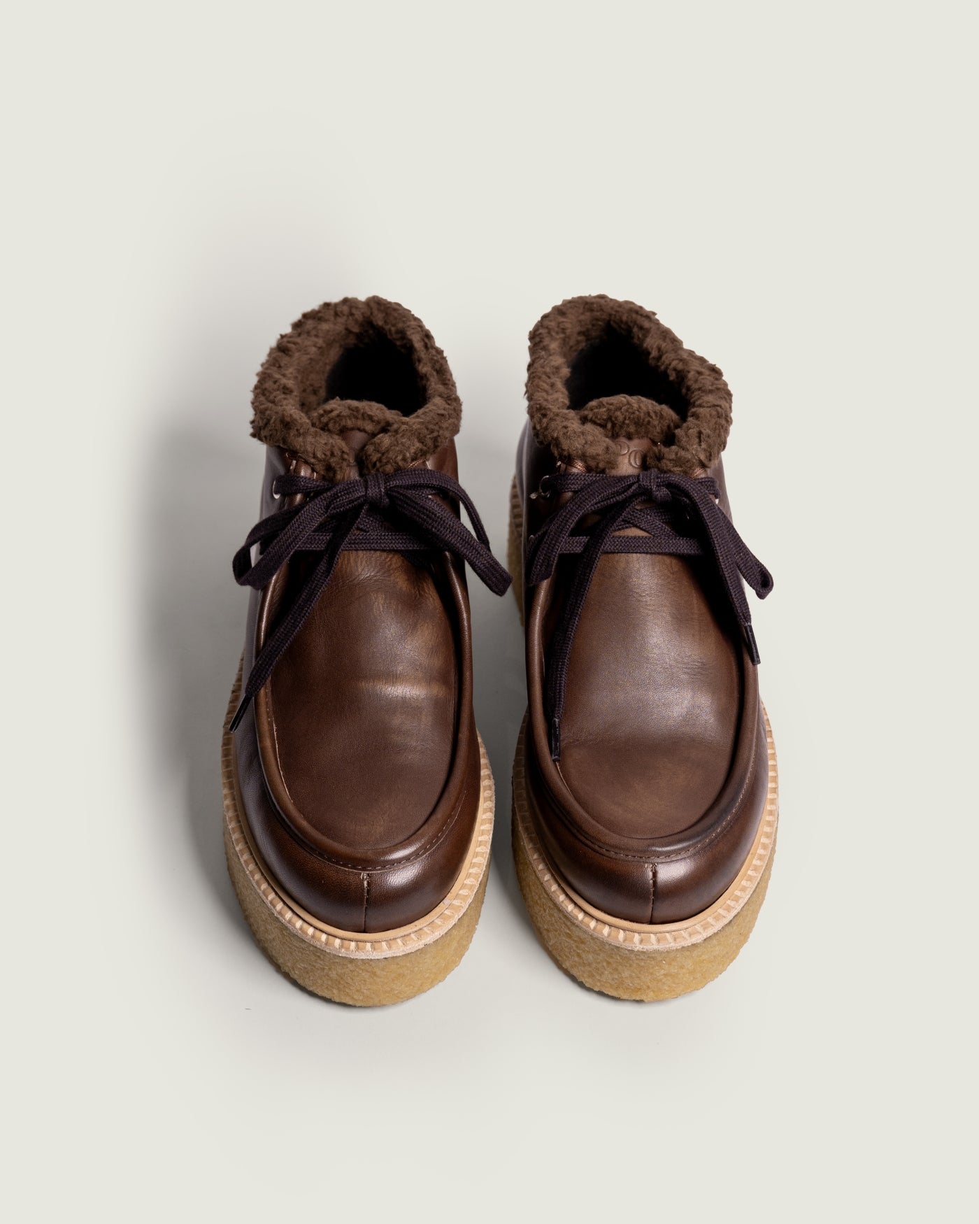 Chukka Shearling - Leather | Brown