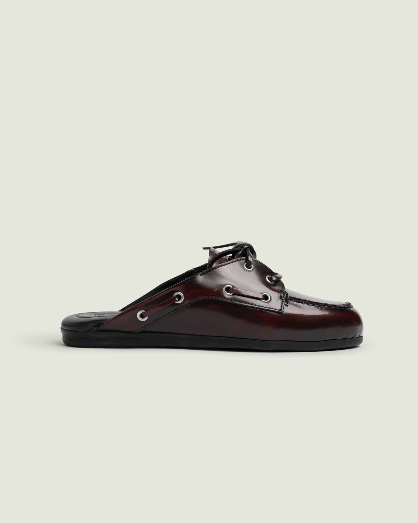 Boat Loafer Mule - Leather | Burgundy