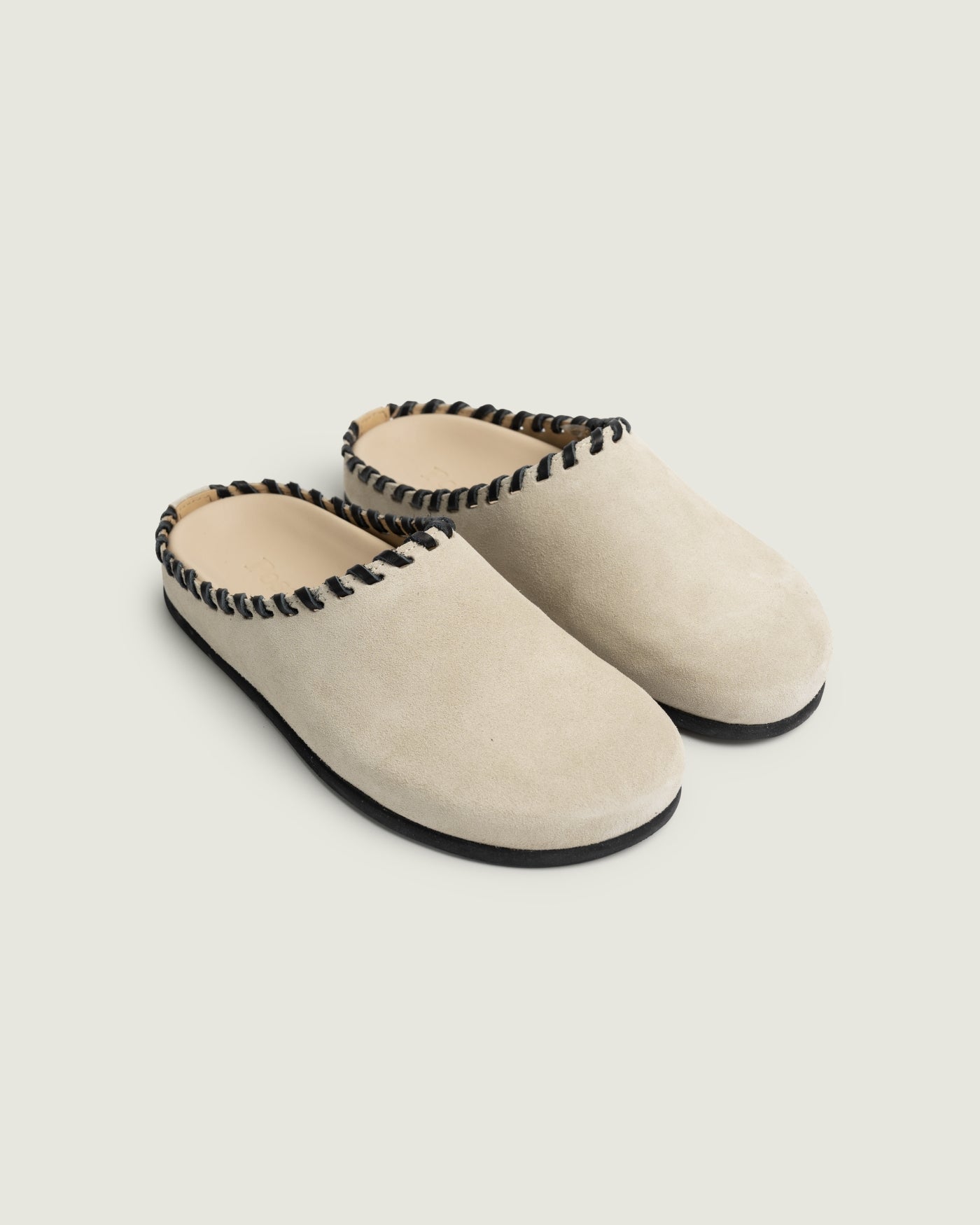 Mule - Saddle Stitch | Light taupe
