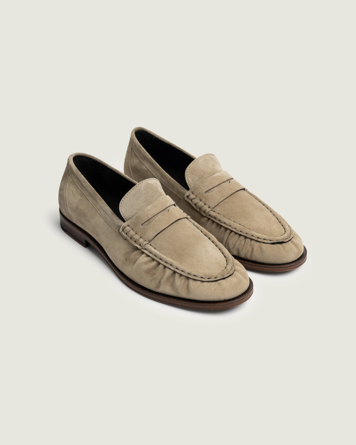 Penny Loafer Wrinkle - Suede | Light taupe
