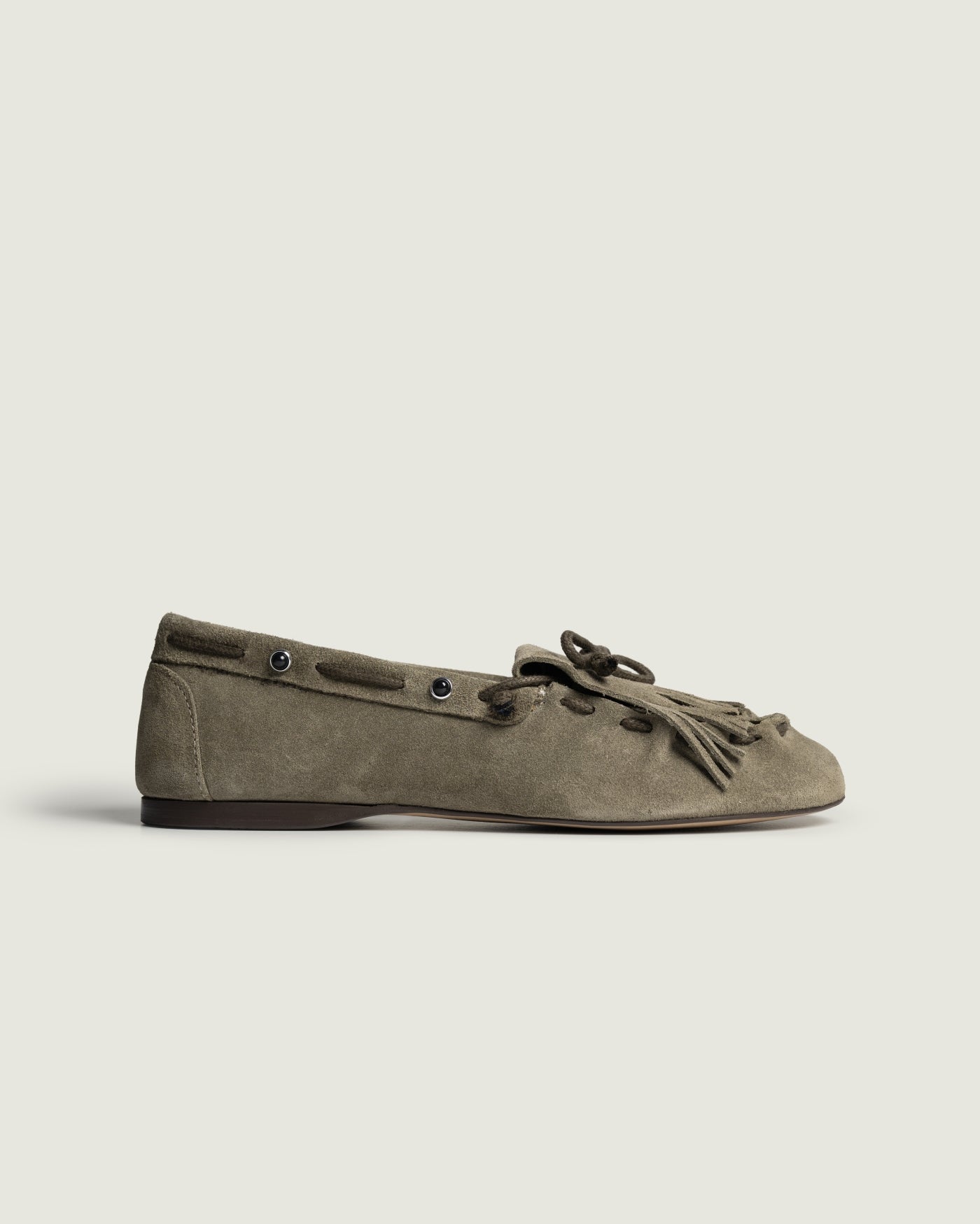 Fringe Moccasin | Khaki