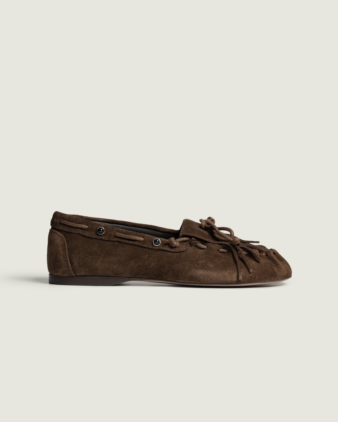 Fringe Moccasin | Dark brown