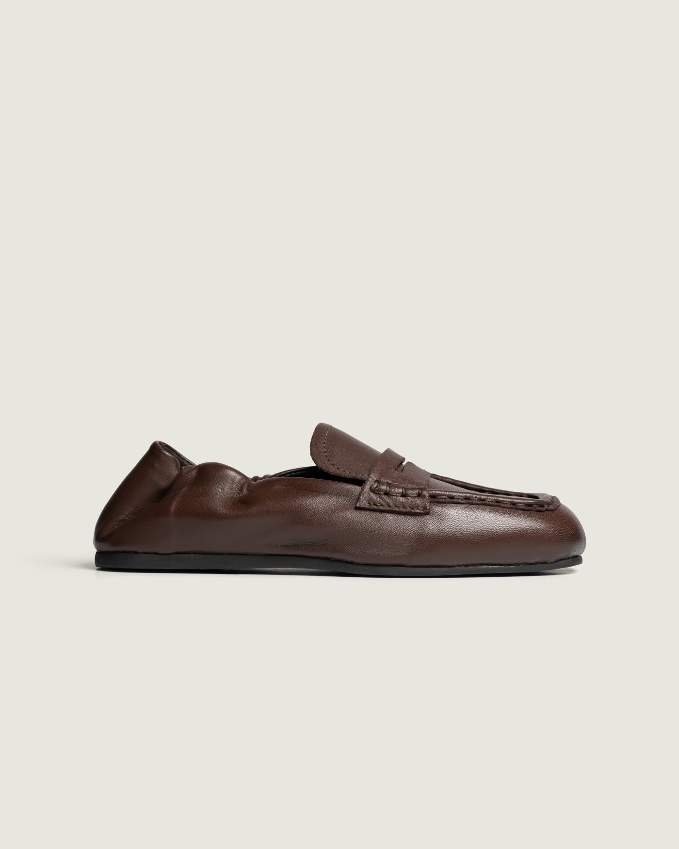 Penny Loafer Square - Leather | Brown