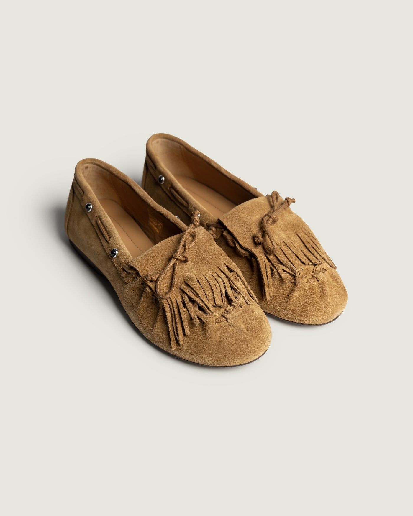 Fringe Moccasin | Cognac