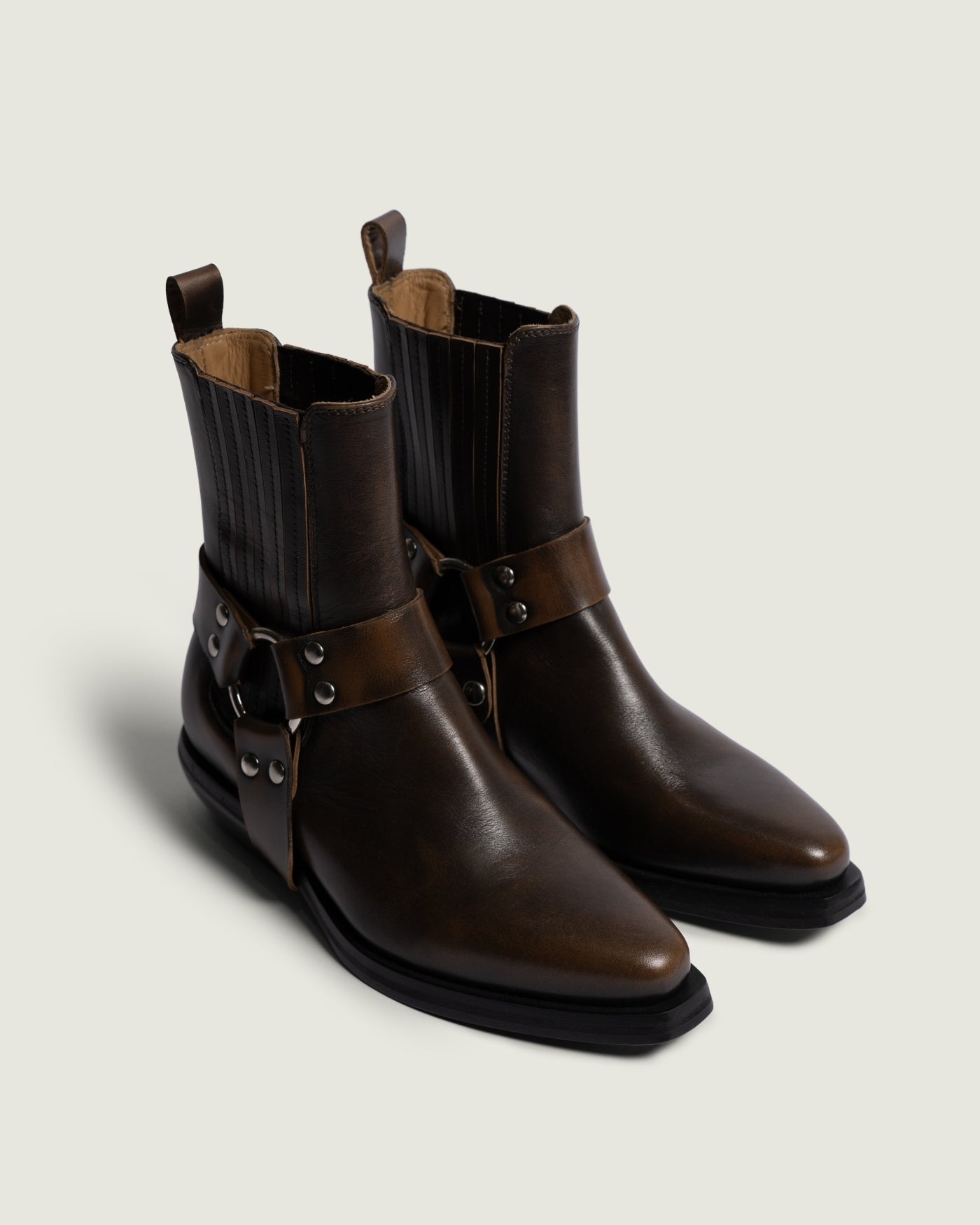 Texan Buckle Boot | Vintage brown