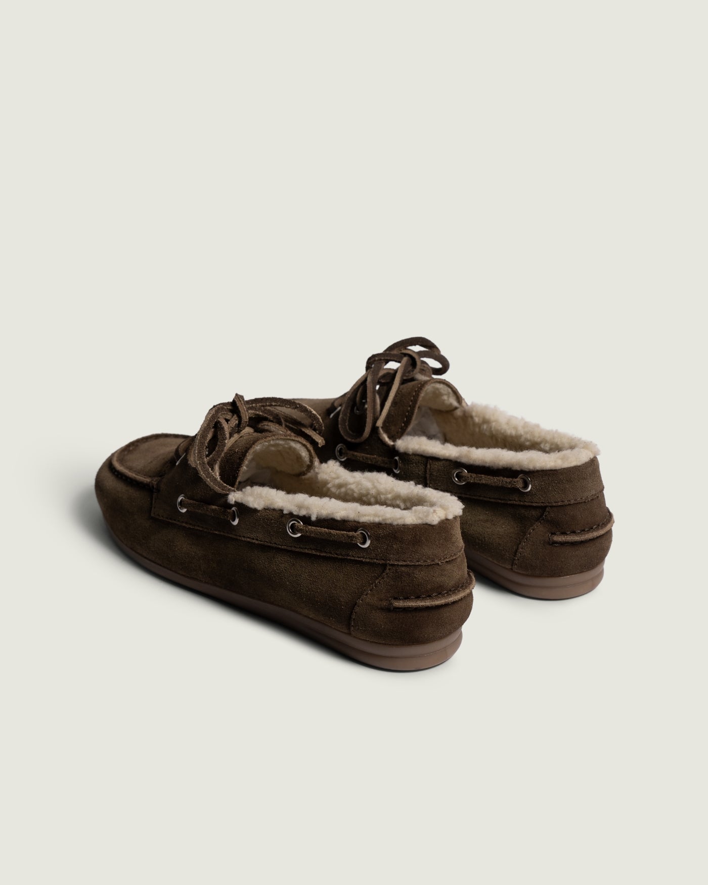 Boat Loafer Brushed - Fur | Dark brown
