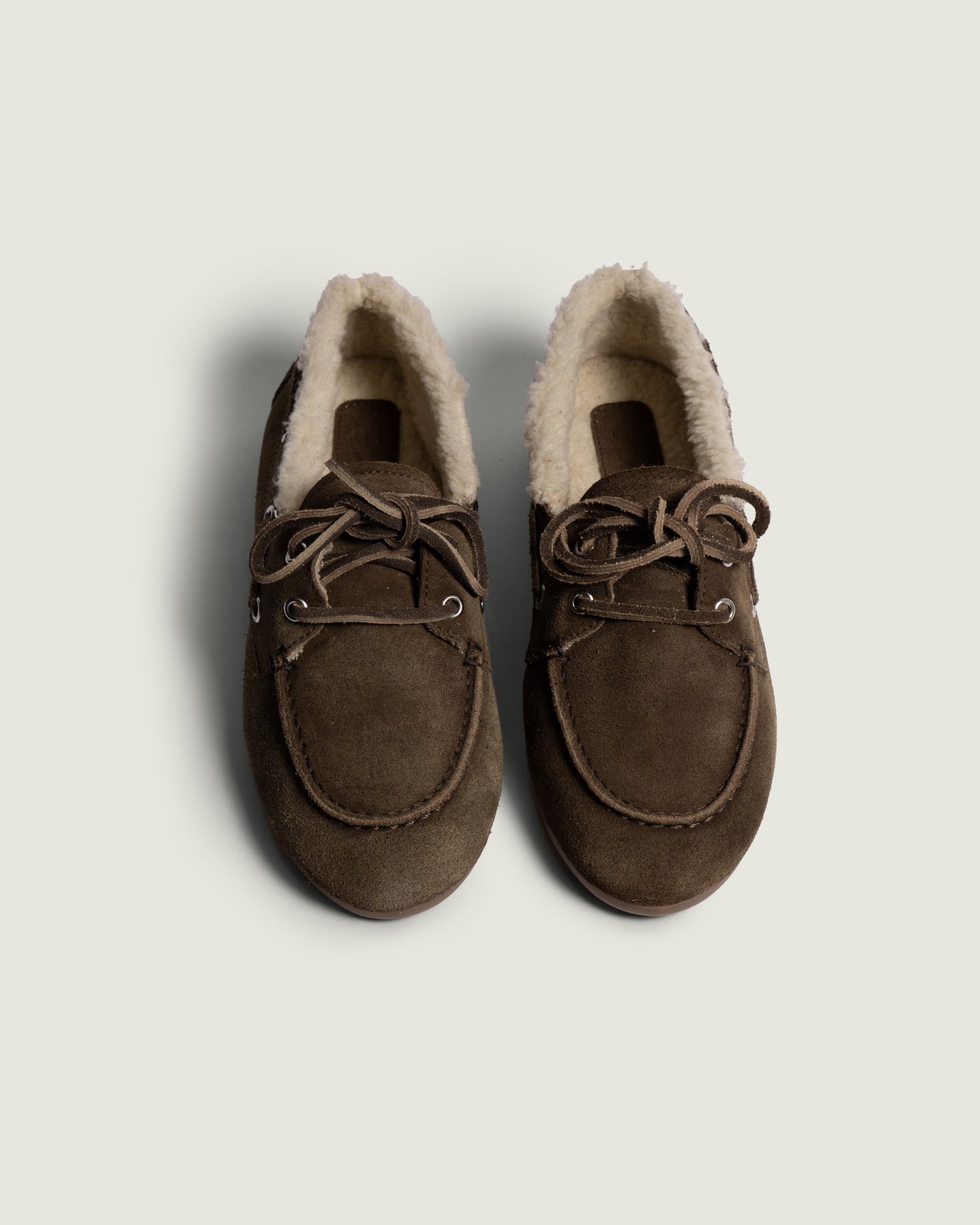 Boat Loafer Brushed - Fur | Dark brown