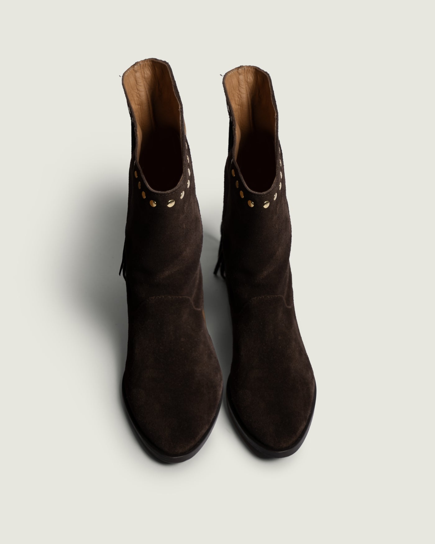 Fringe Boot - Suede | Dark brown