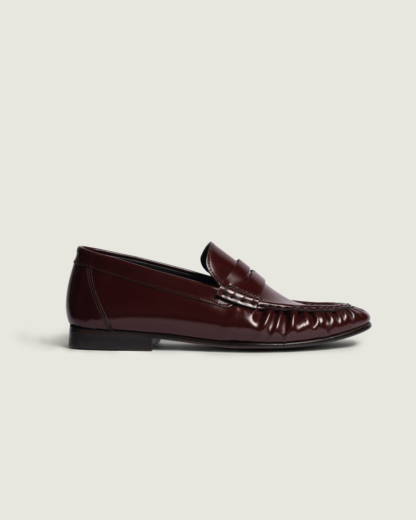 Penny Loafer Wrinkle - Box Leather | Polished burgundy