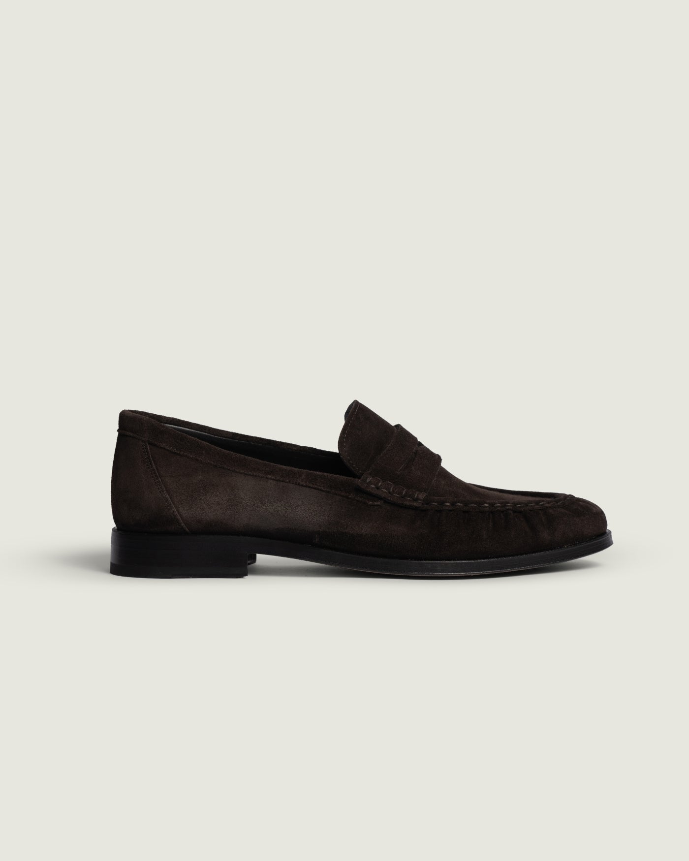 Penny Loafer Wrinkle - Suede | Dark brown
