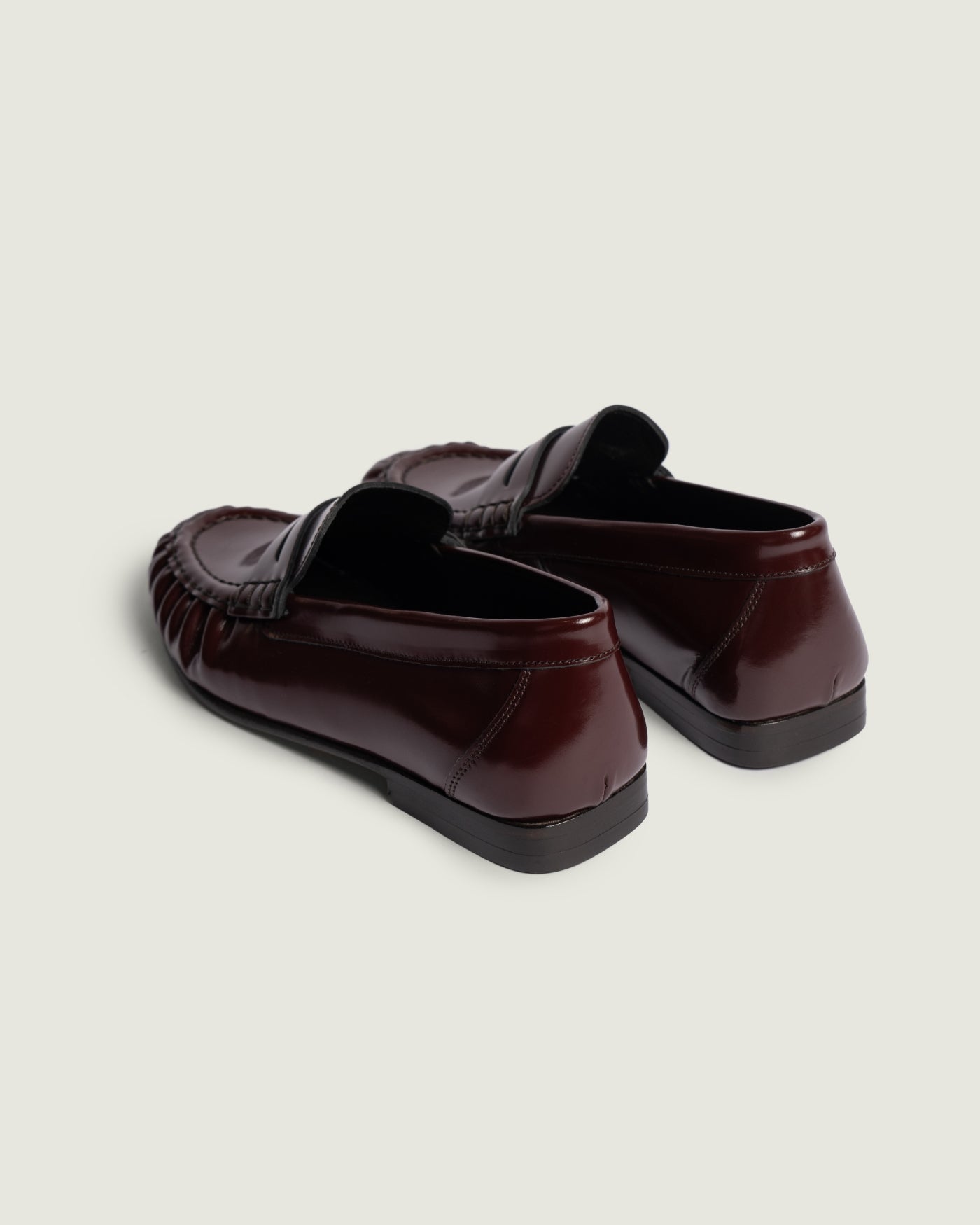 Penny Loafer Wrinkle - Box Leather | Polished burgundy