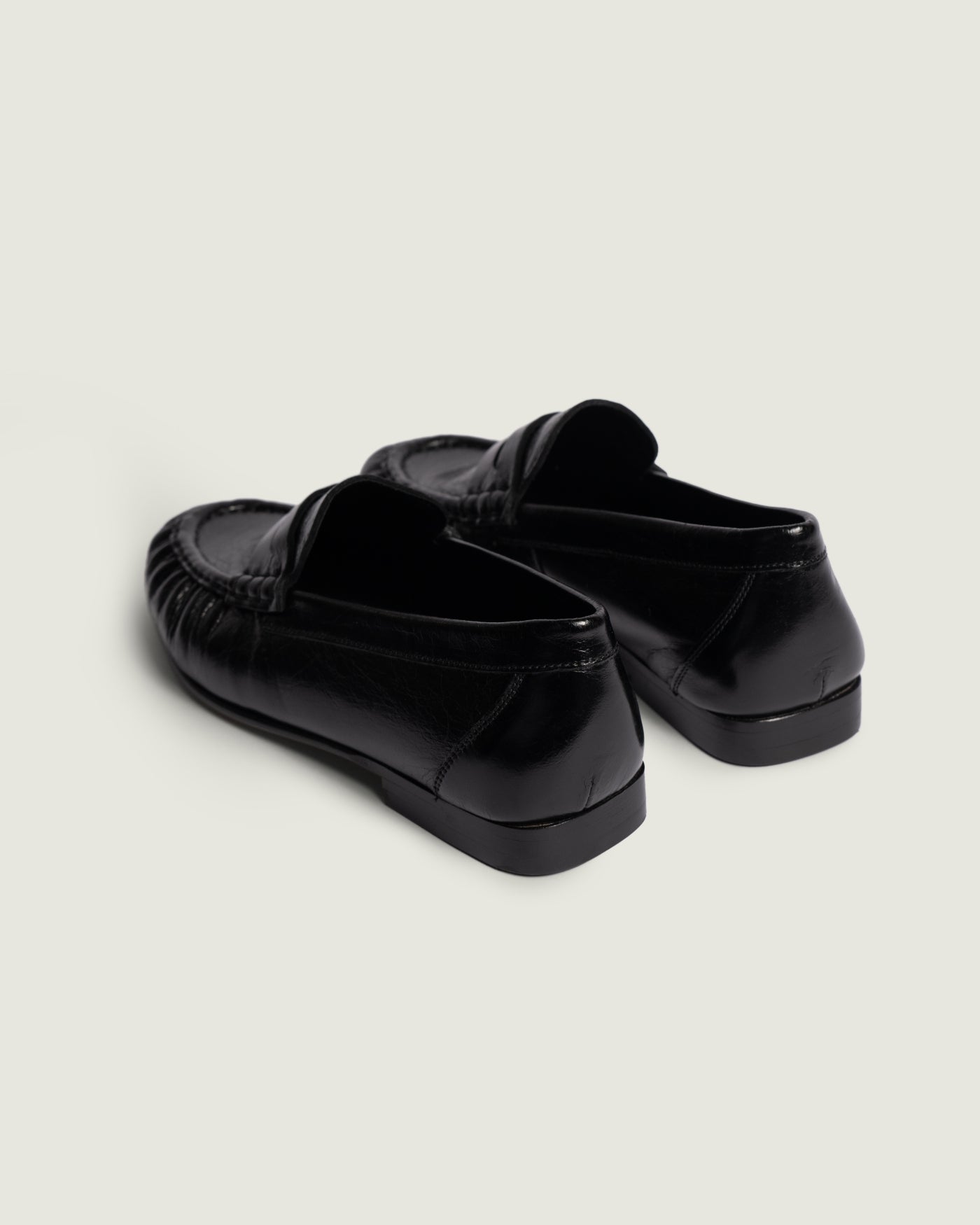 Penny Loafer Wrinkle - Leather | Black