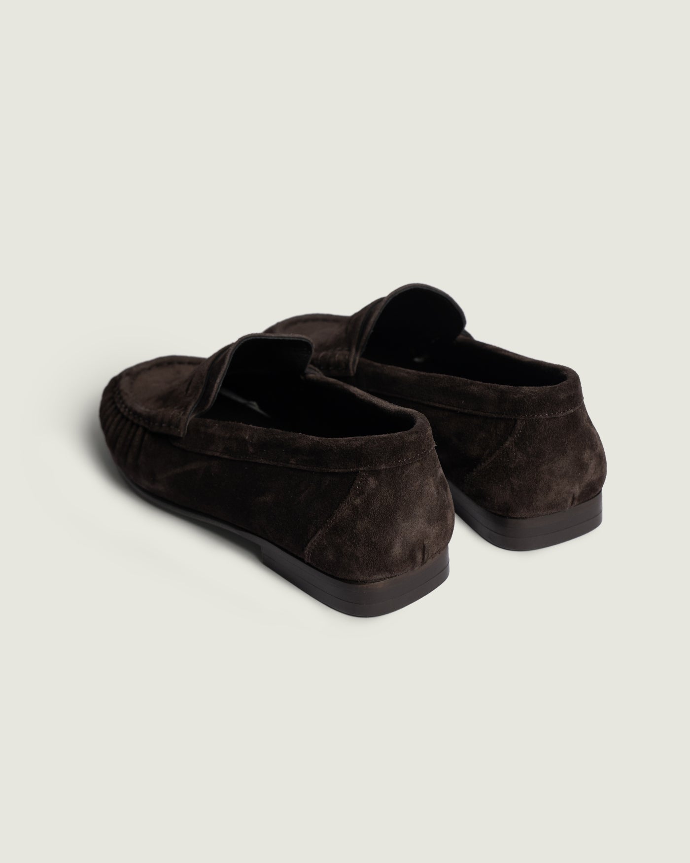 Penny Loafer Wrinkle - Suede | Dark brown