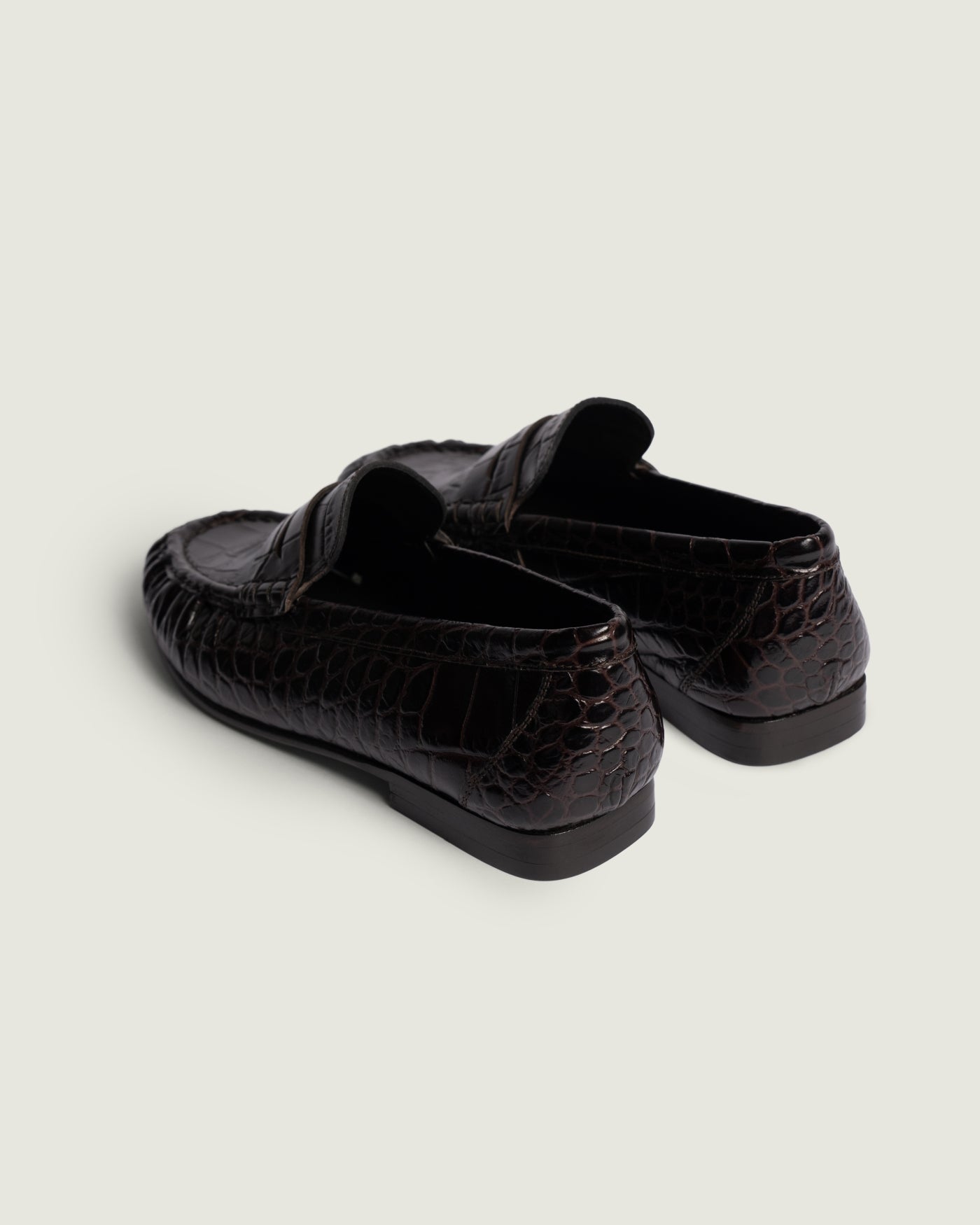 Penny Loafer Wrinkle Croco | Burgundy