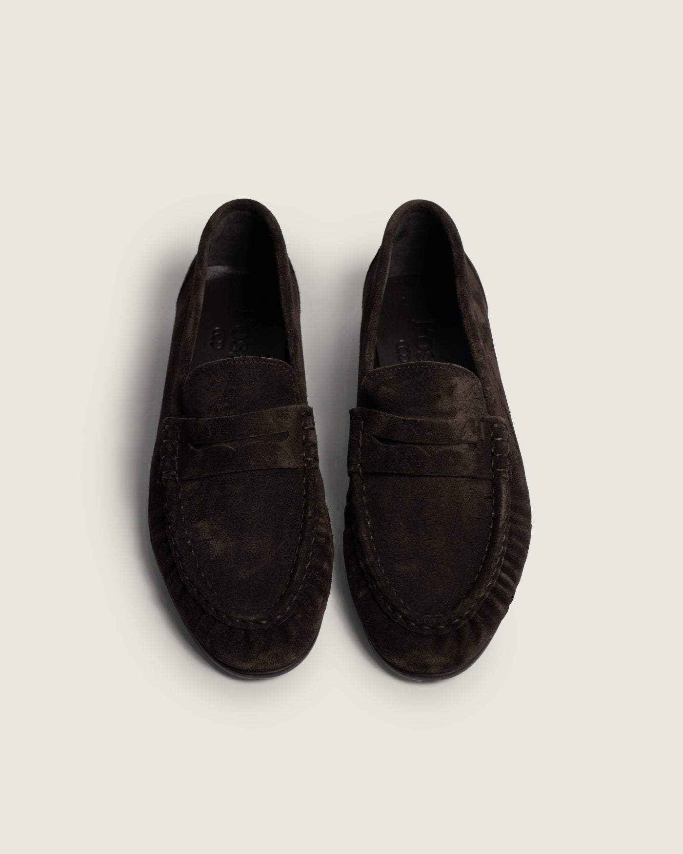 Penny Loafer Wrinkle - Suede | Dark brown