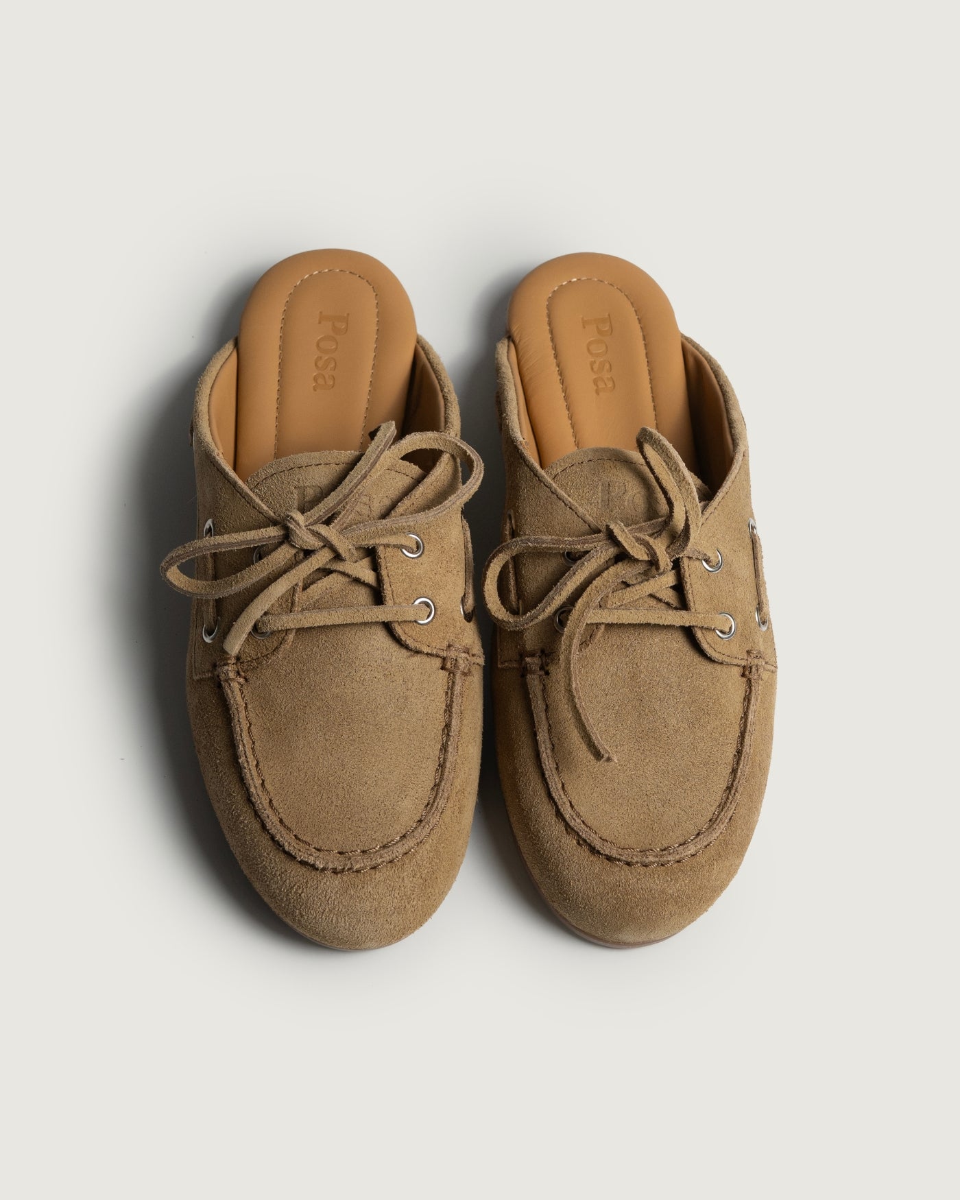 Boat Loafer Mule - Suede | Camel