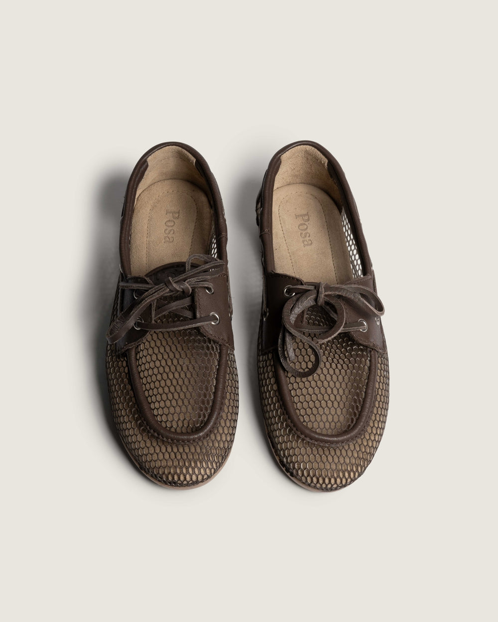 Boat Loafer Mesh - Leather | Dark brown