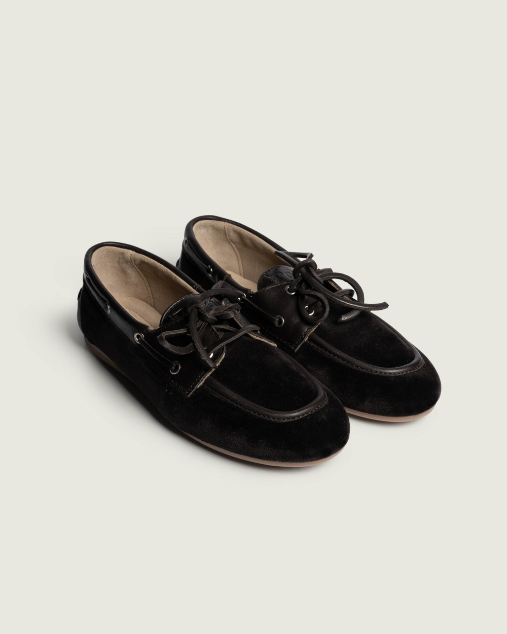 Boat Loafer Velvet | Dark brown