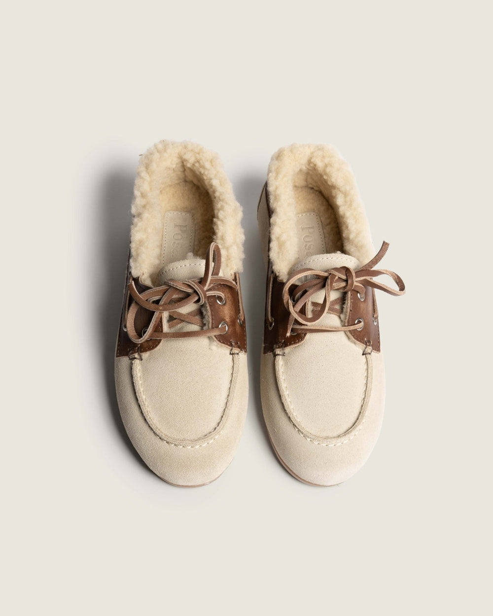 Boat Loafer Brushed Fur - Suede/ Leather | Brown / Light Taupe