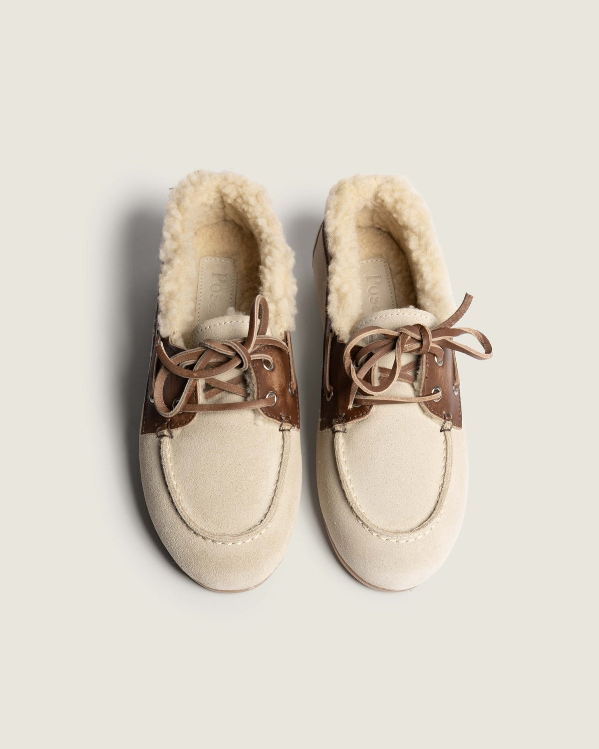 Boat Loafer Brushed Fur - Suede/ Leather | Brown / Light Taupe