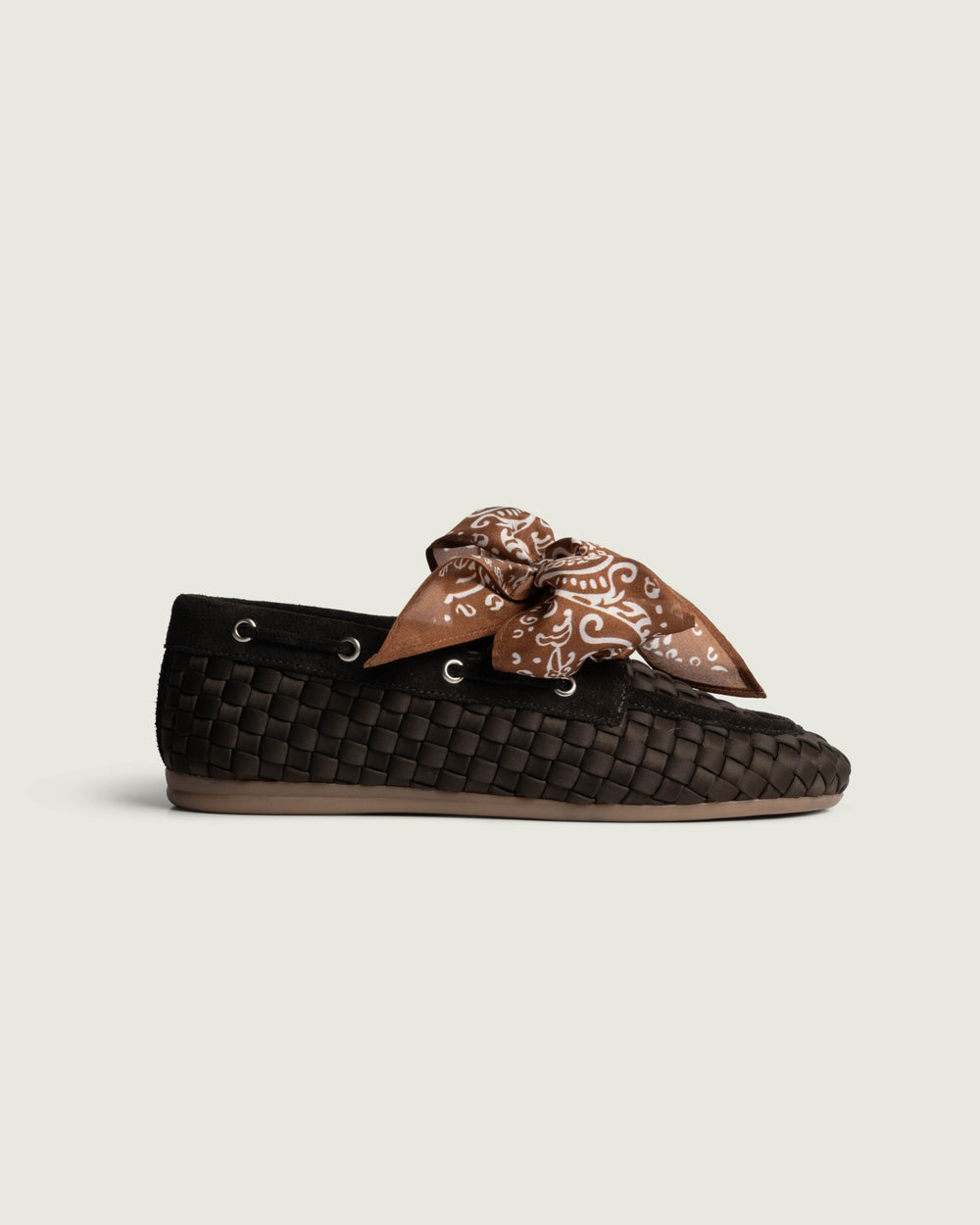 Boat Loafer Woven X Marrea | Dark brown