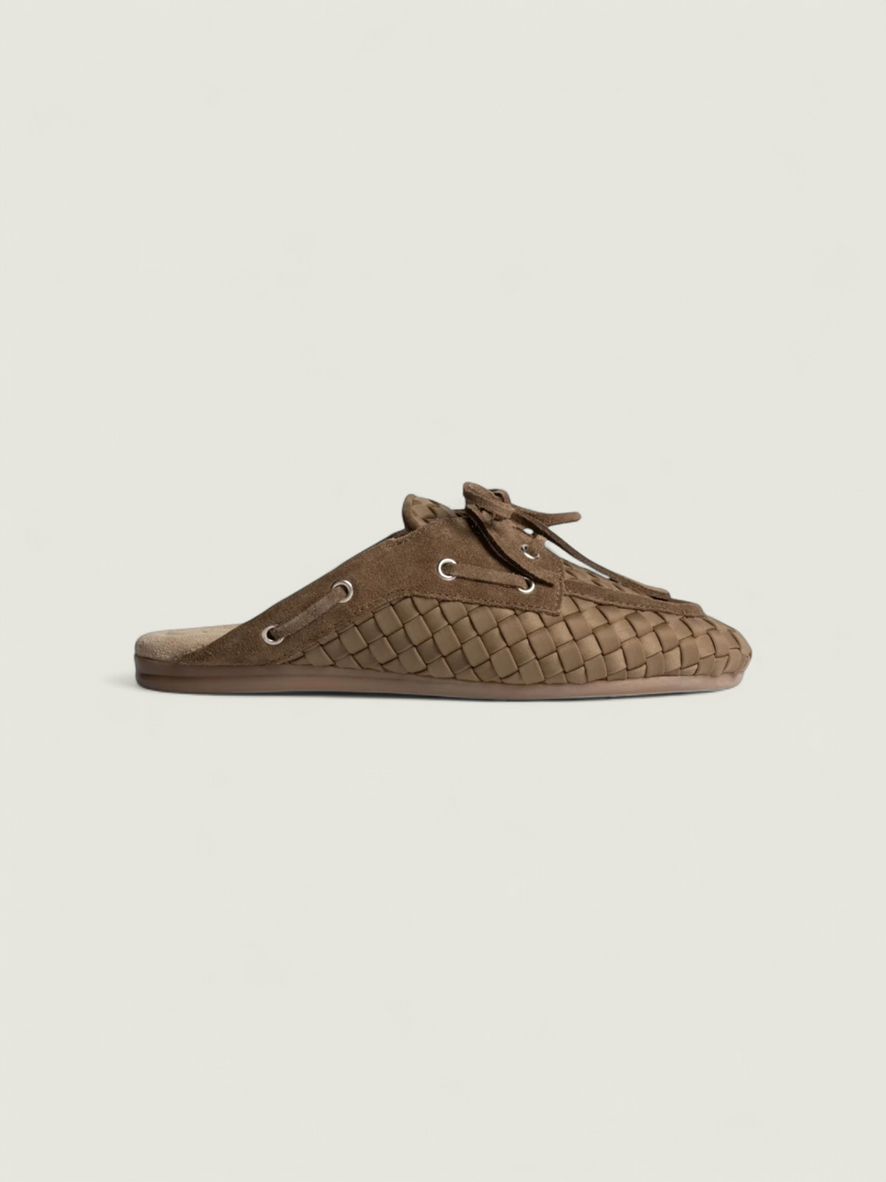 Boat Loafer Mule Woven X Marrea | Camel