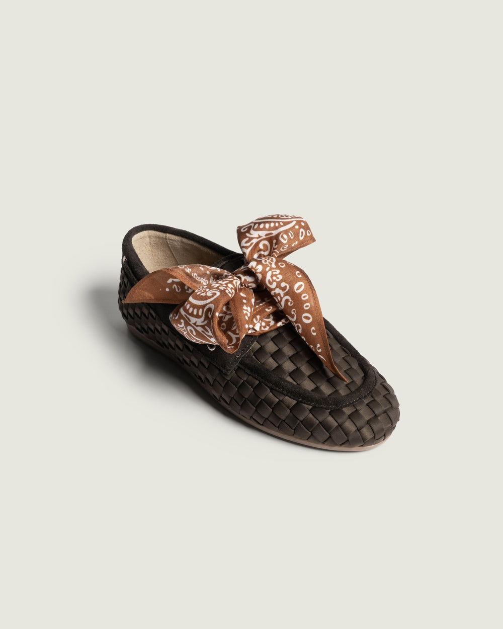 Boat Loafer Woven X Marrea | Dark brown