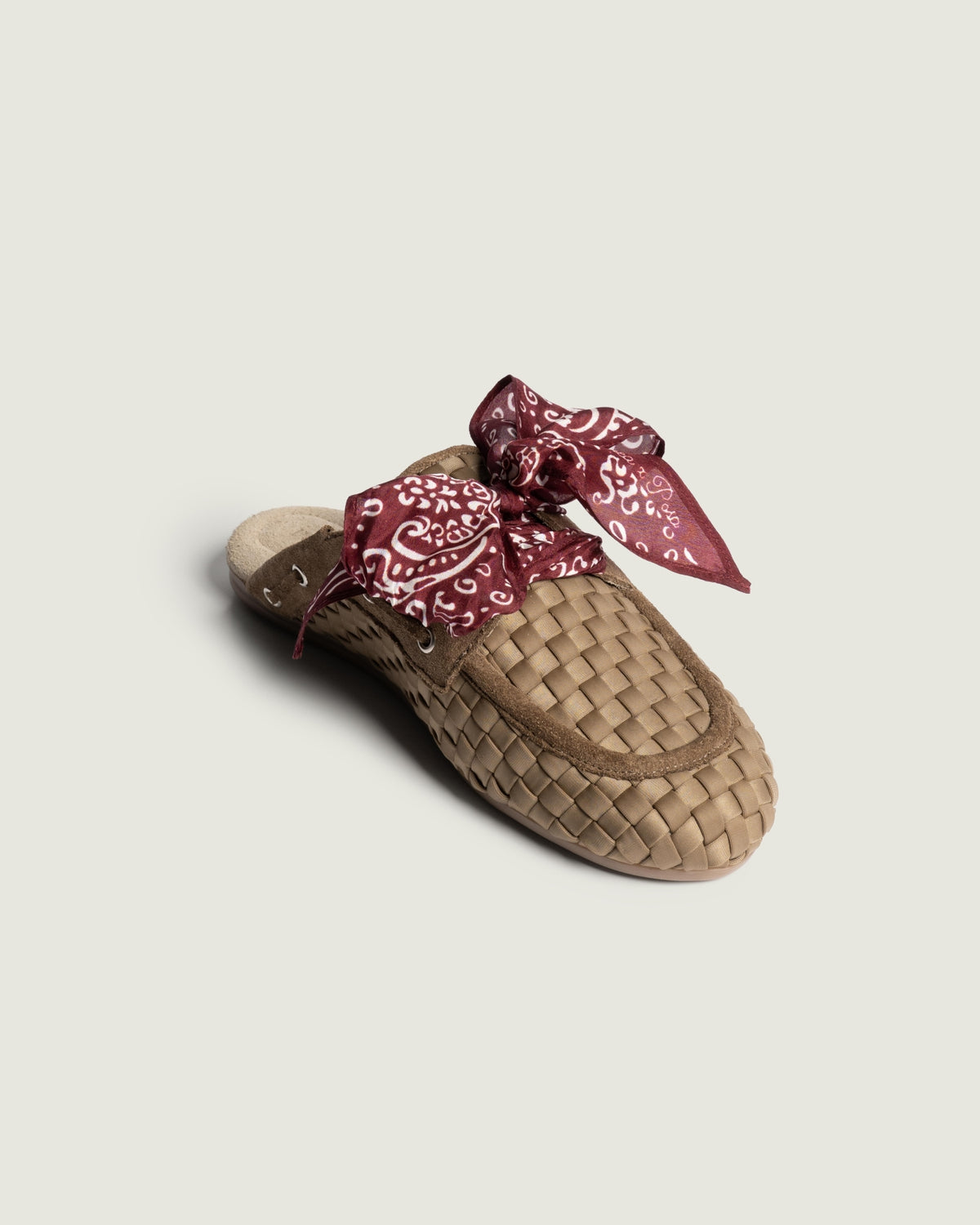 Boat Loafer Mule Woven X Marrea | Camel