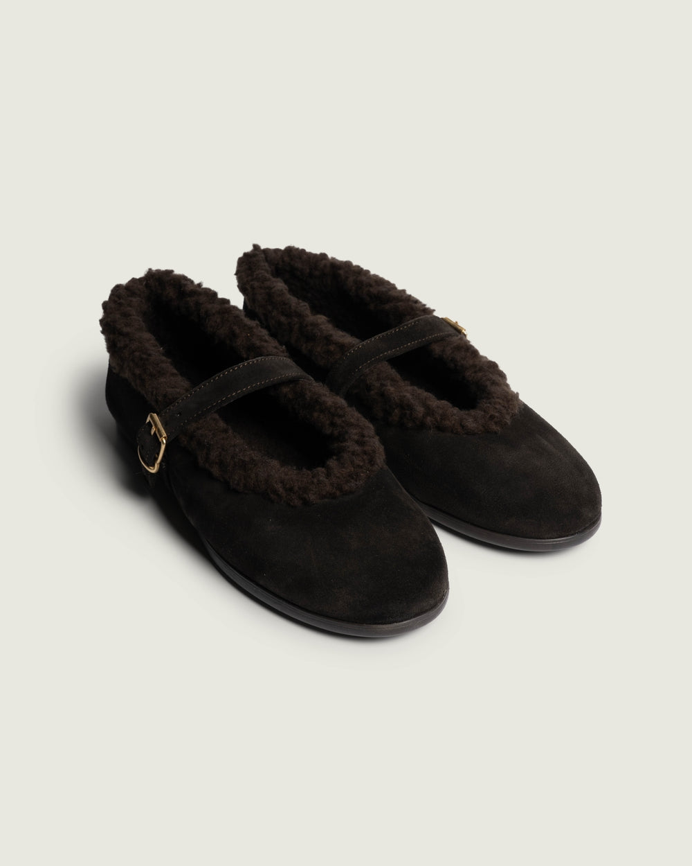 St. Moritz Ballet Flats - Suede | Dark brown