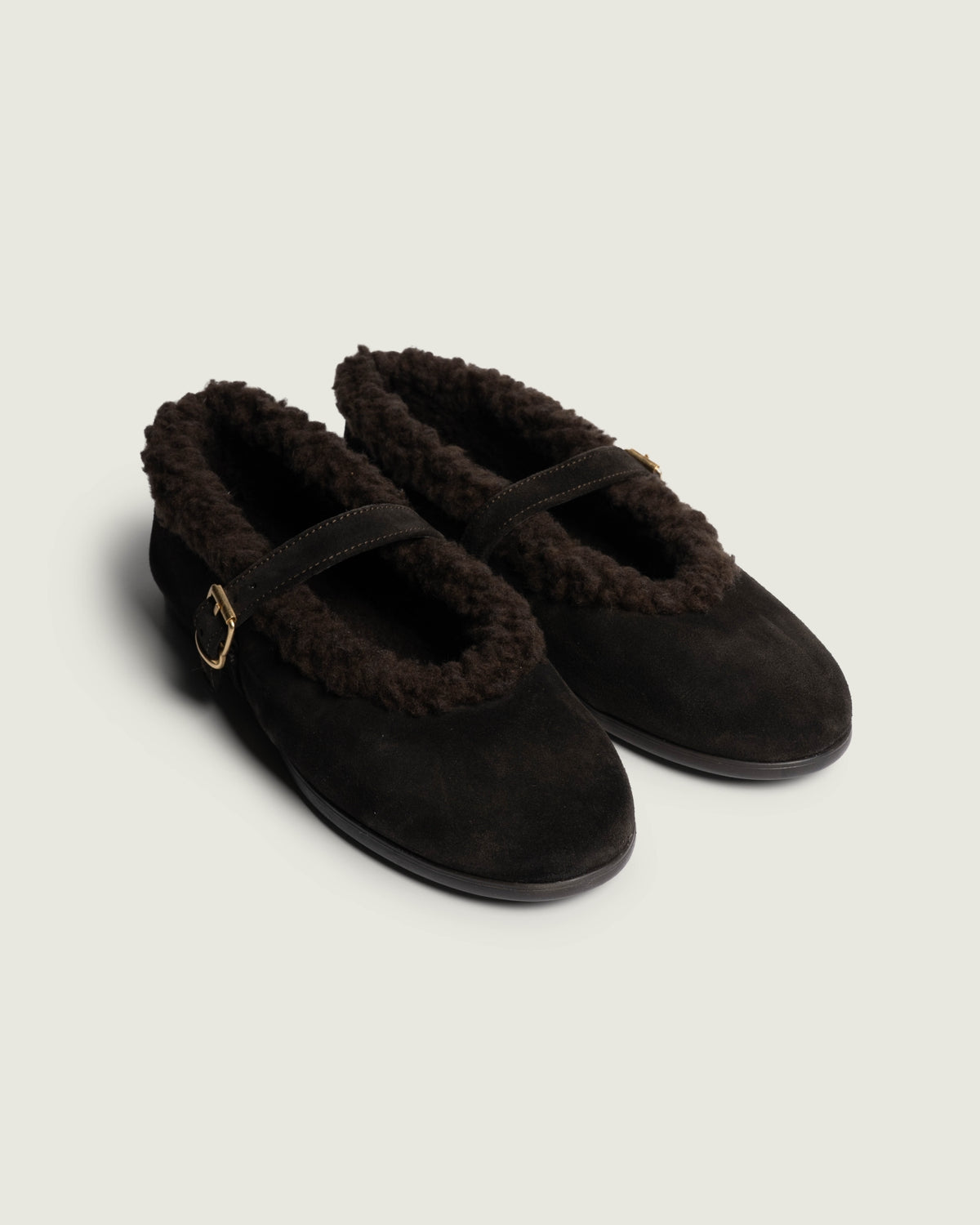 St. Moritz Ballet Flats - Suede | Dark brown