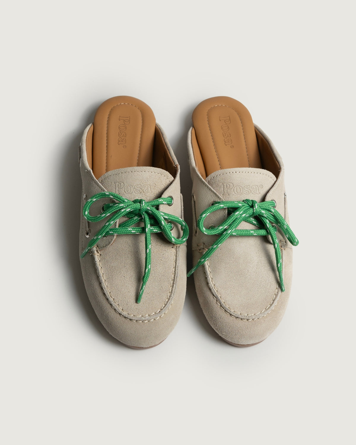 Boat Loafer Mule - Brushed Suede | Light taupe