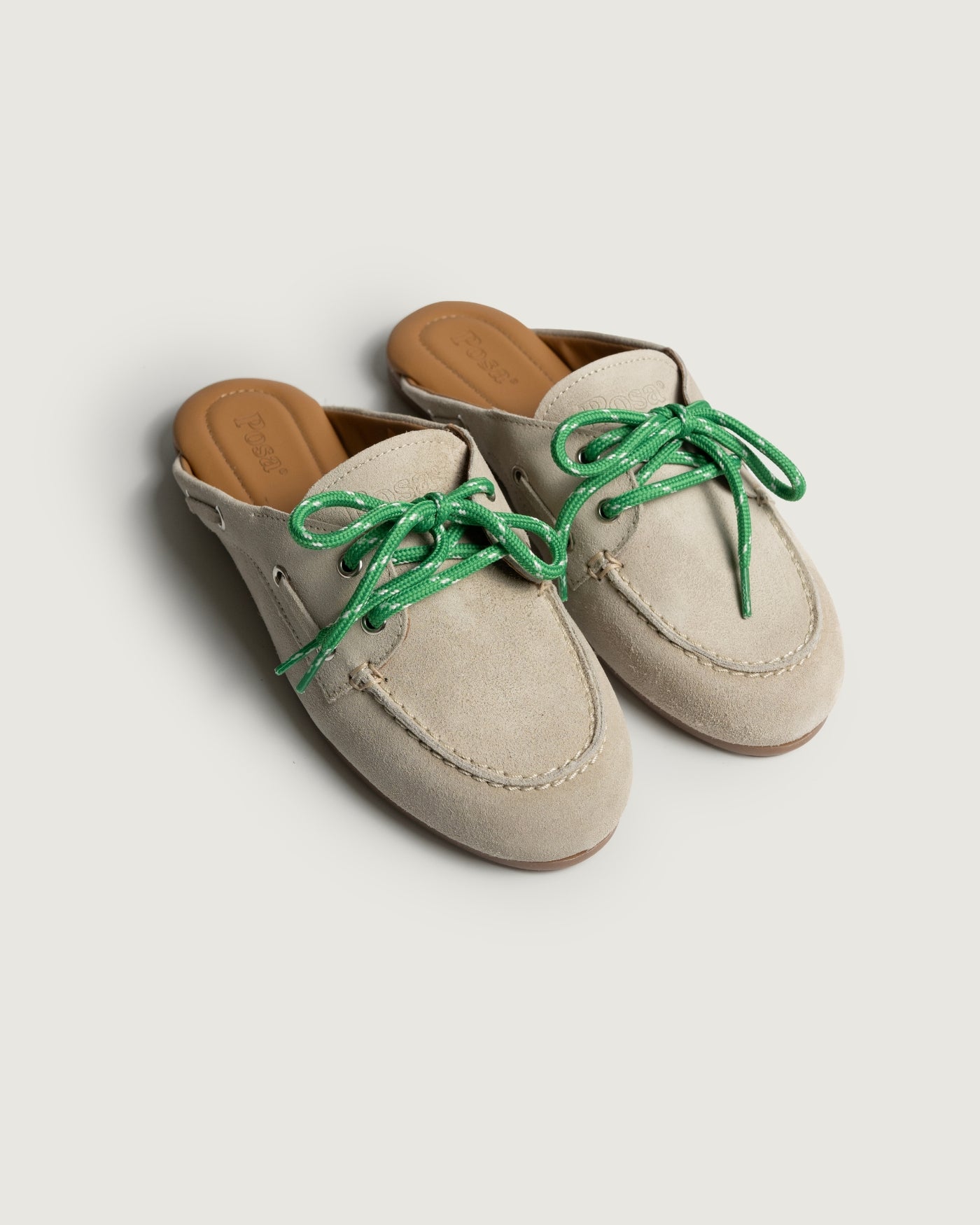 Boat Loafer Mule - Brushed Suede | Light taupe