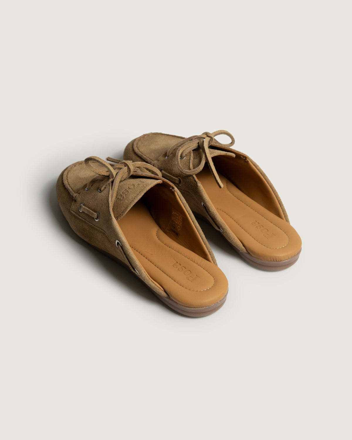 Boat Loafer Mule - Brushed Suede | Camel