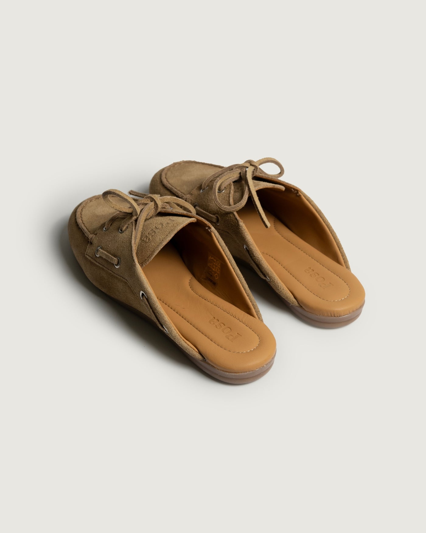 Boat Loafer Mule - Brushed Suede | Camel