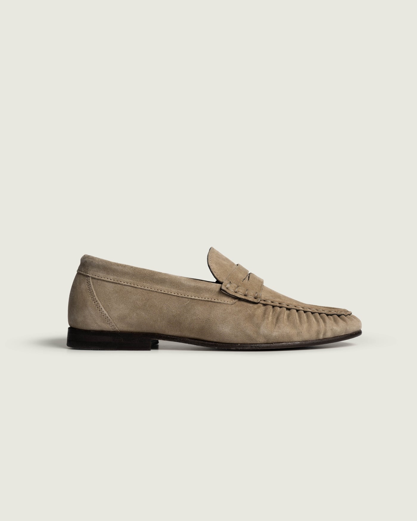 Penny Loafer Wrinkle - Suede | Light taupe