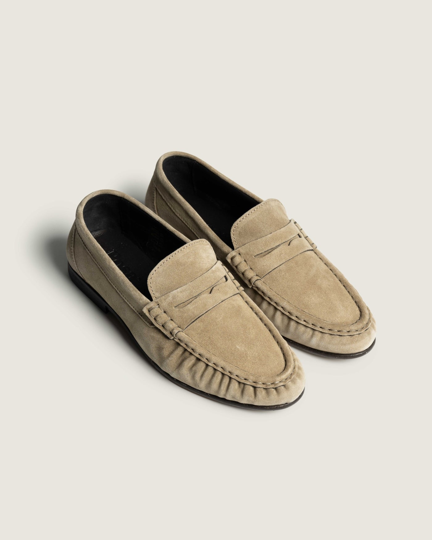 Penny Loafer Wrinkle - Suede | Light taupe