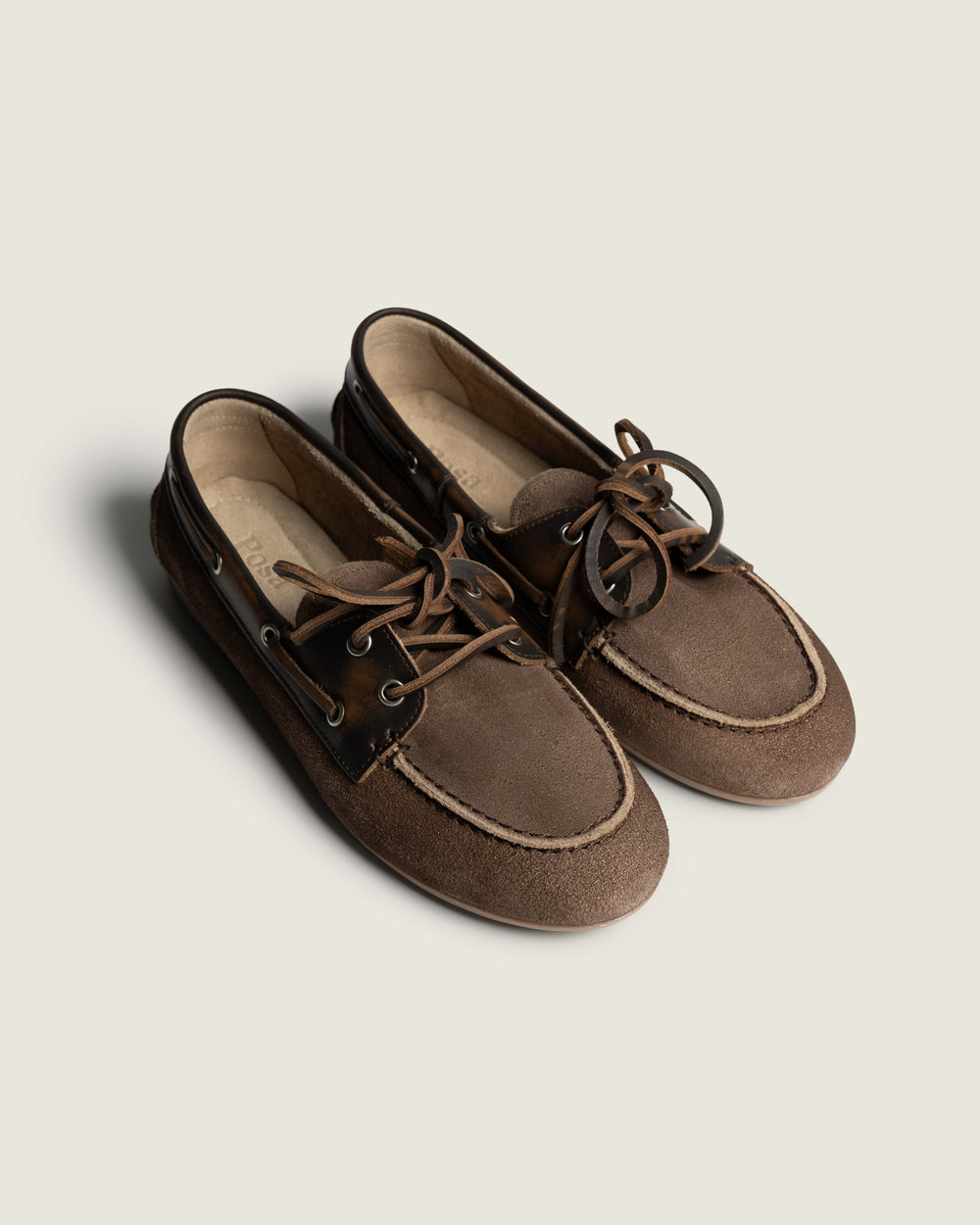 Boat Loafer Brushed - Suede/ Leather | Coffee/ Dark brown