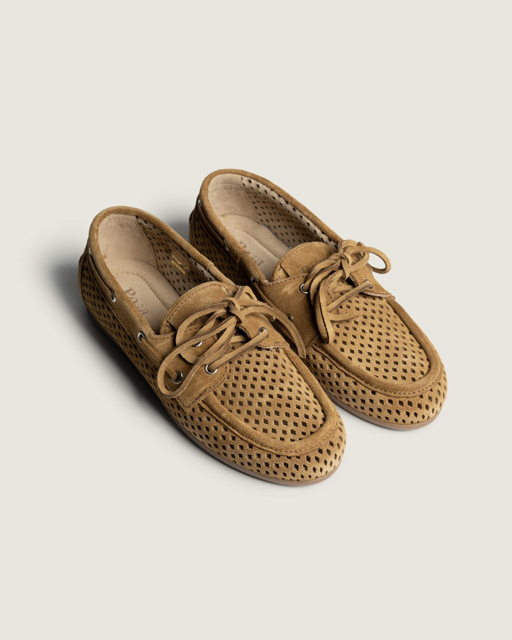 Boat Loafer Perforated - Suede | Cognac