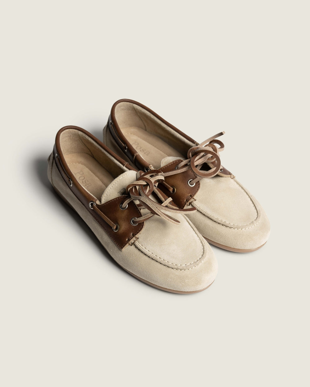 Boat Loafer Brushed - Suede/ Leather | Brown / Light Taupe