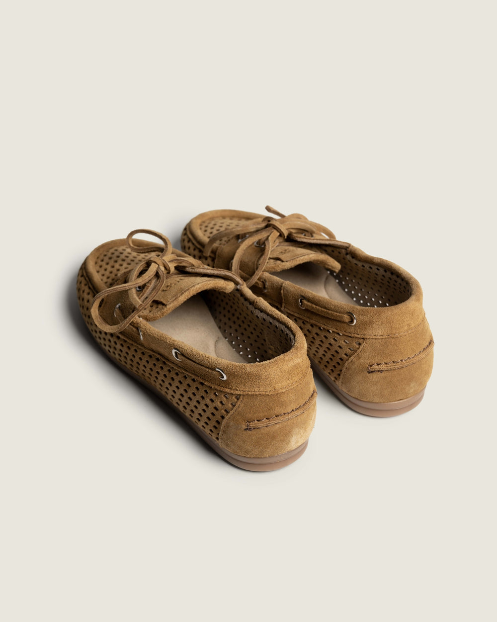 Boat Loafer Perforated - Suede | Cognac