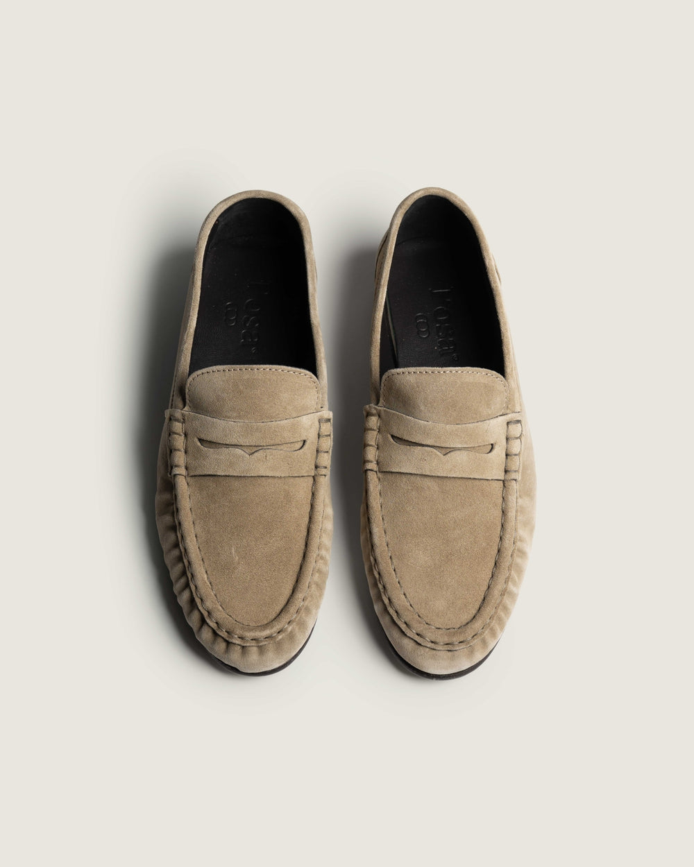 Penny Loafer Wrinkle - Suede | Light taupe