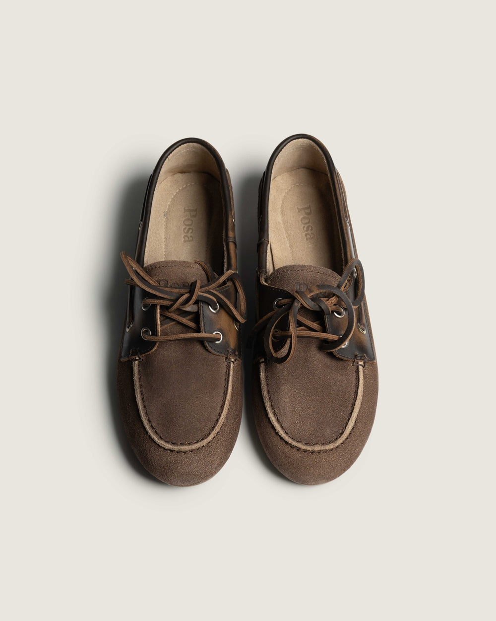 Boat Loafer Brushed - Suede/ Leather | Coffee/ Dark brown