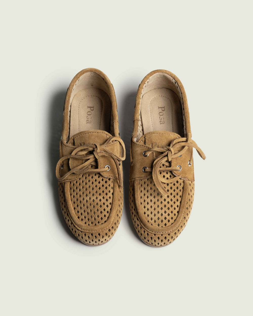Boat Loafer Perforated - Suede | Cognac
