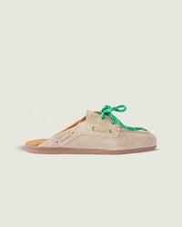Boat Loafer Mule - Brushed Suede | Light taupe